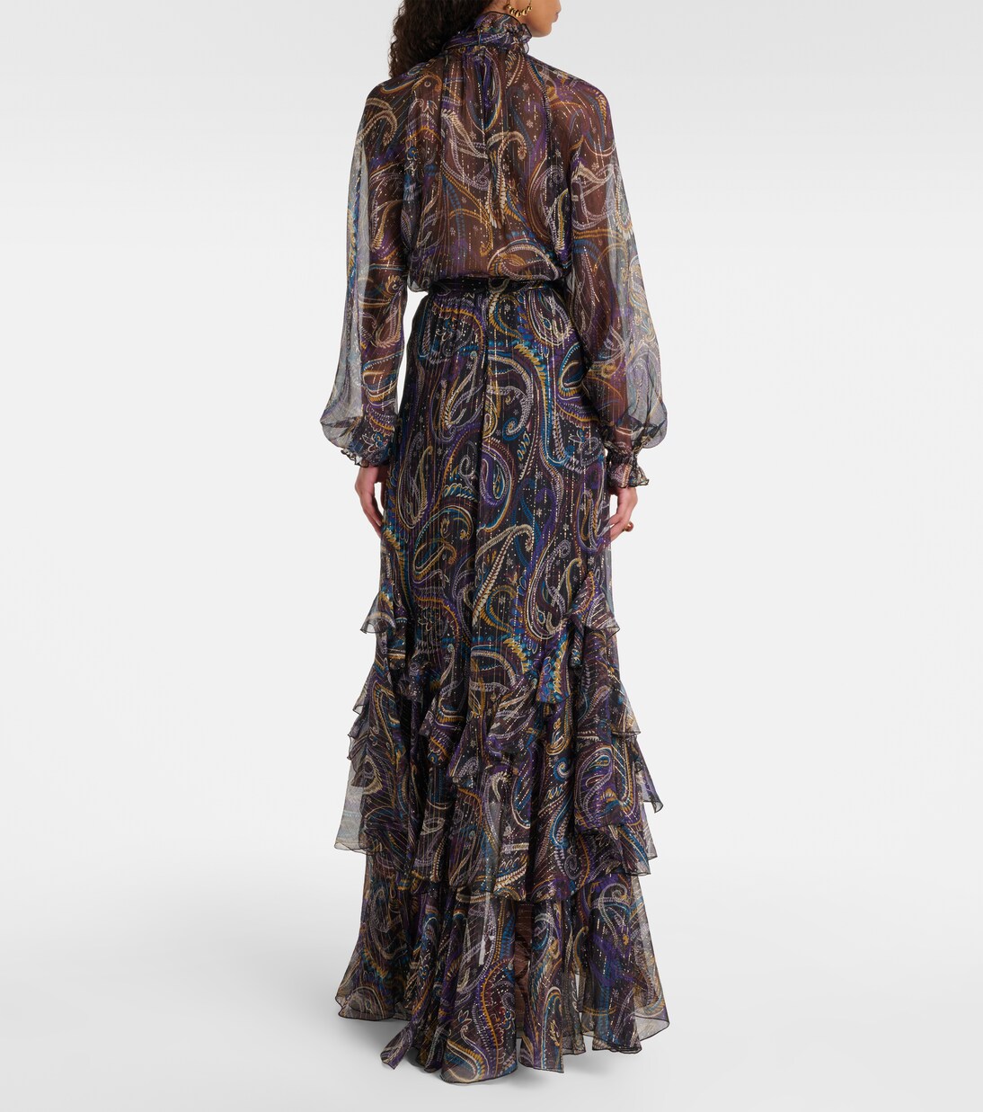 Falda larga en mezcla de seda | Etro