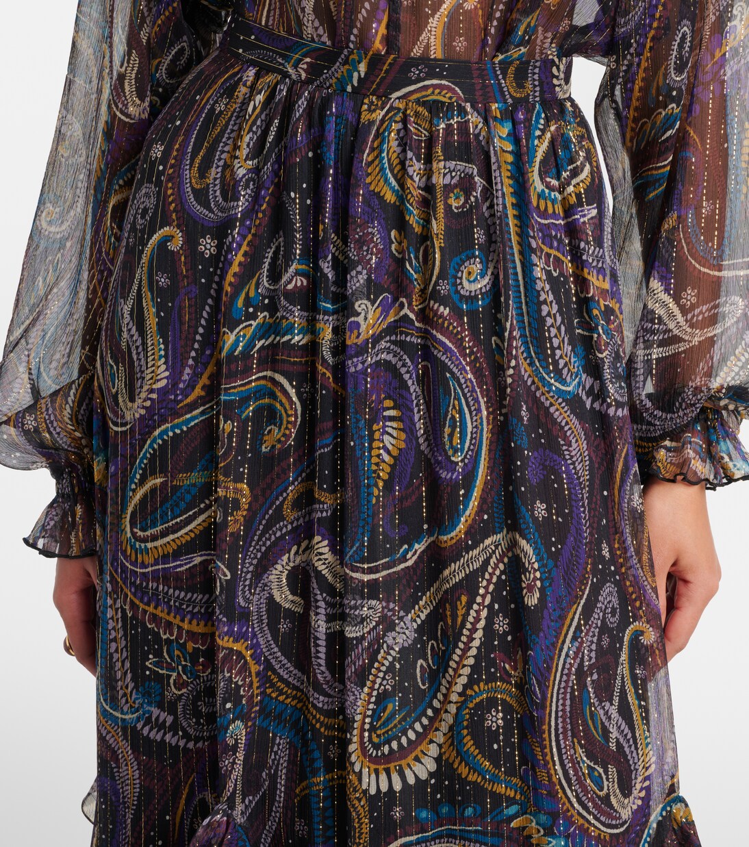 Falda larga en mezcla de seda | Etro