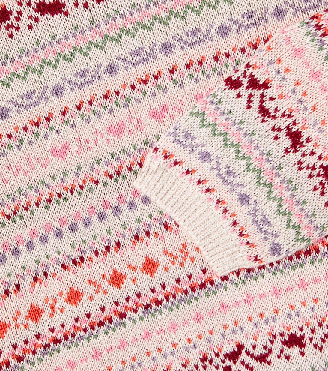 Olga jacquard cotton sweater | Wheat