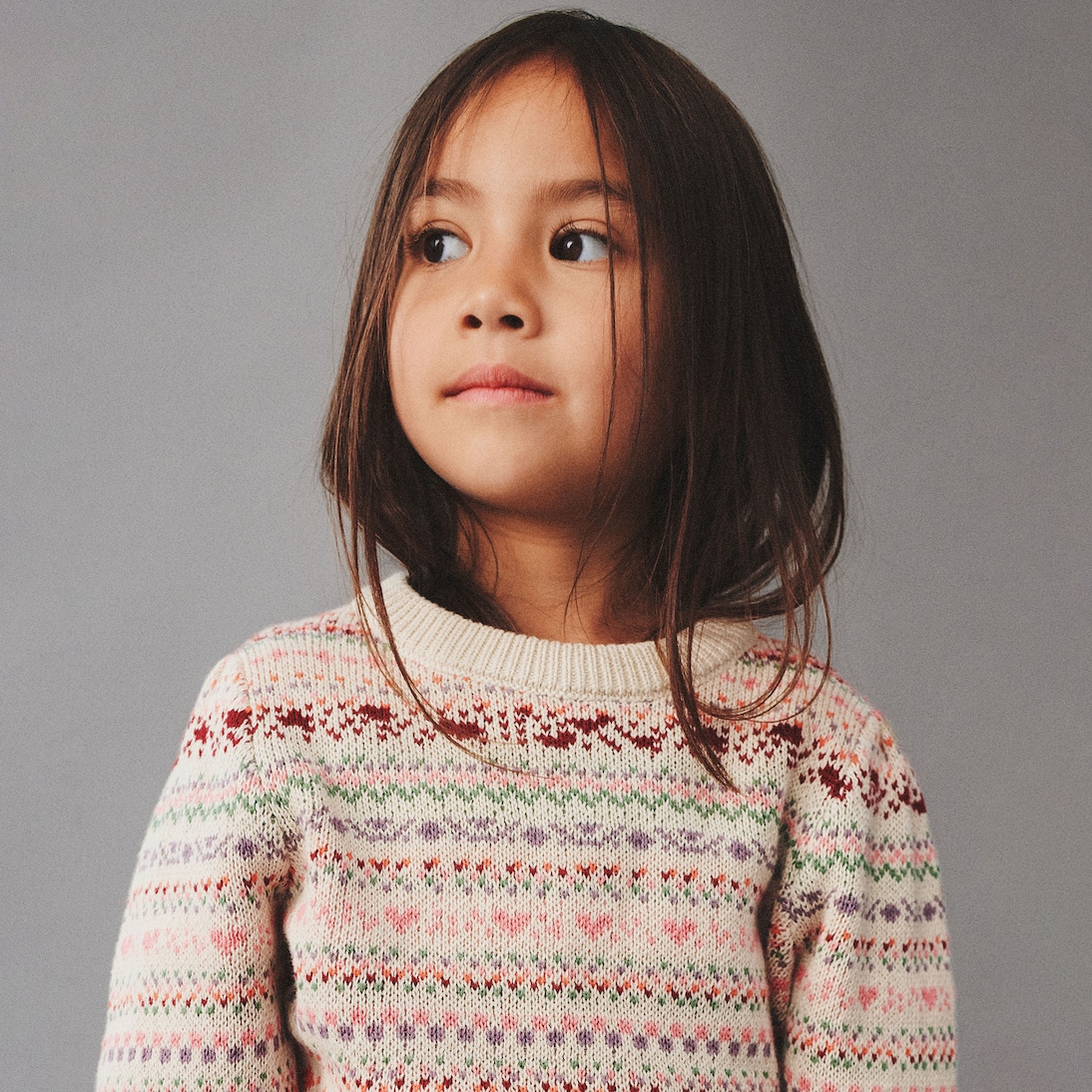 Olga jacquard cotton sweater | Wheat