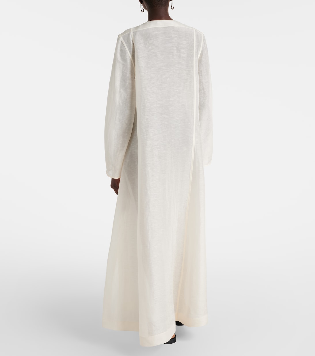 Pleated linen and silk kaftan | Tory Burch