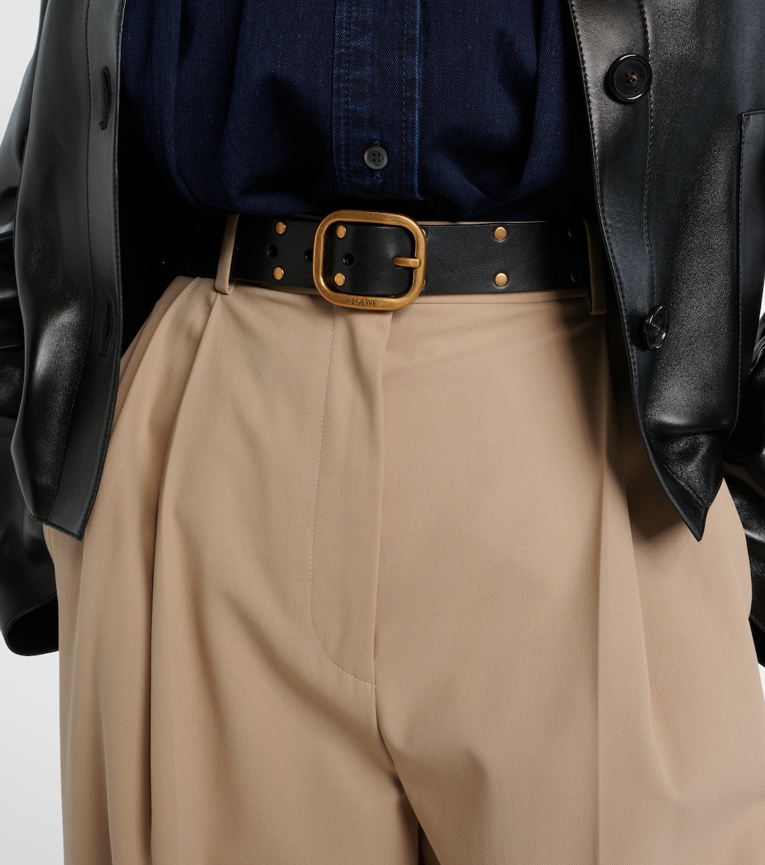 Studded leather belt | Loewe