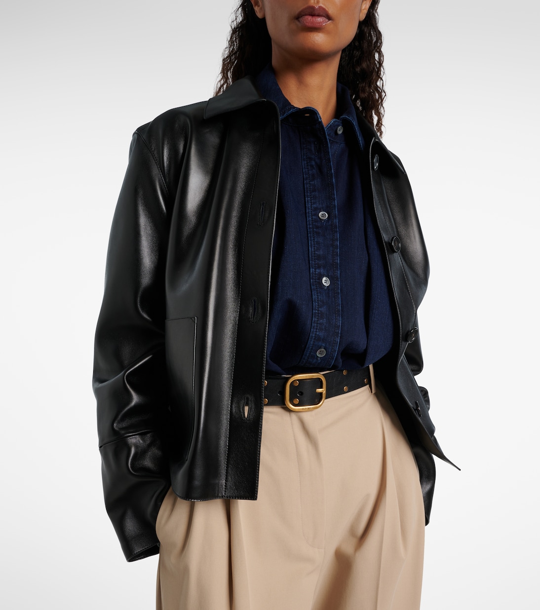 Studded leather belt | Loewe