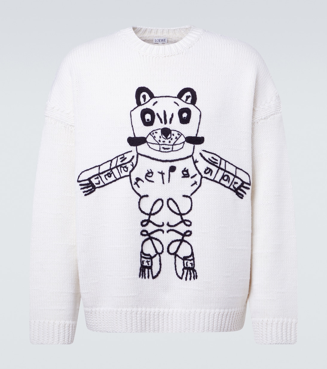 x Louis Wain embroidered wool sweater | Loewe