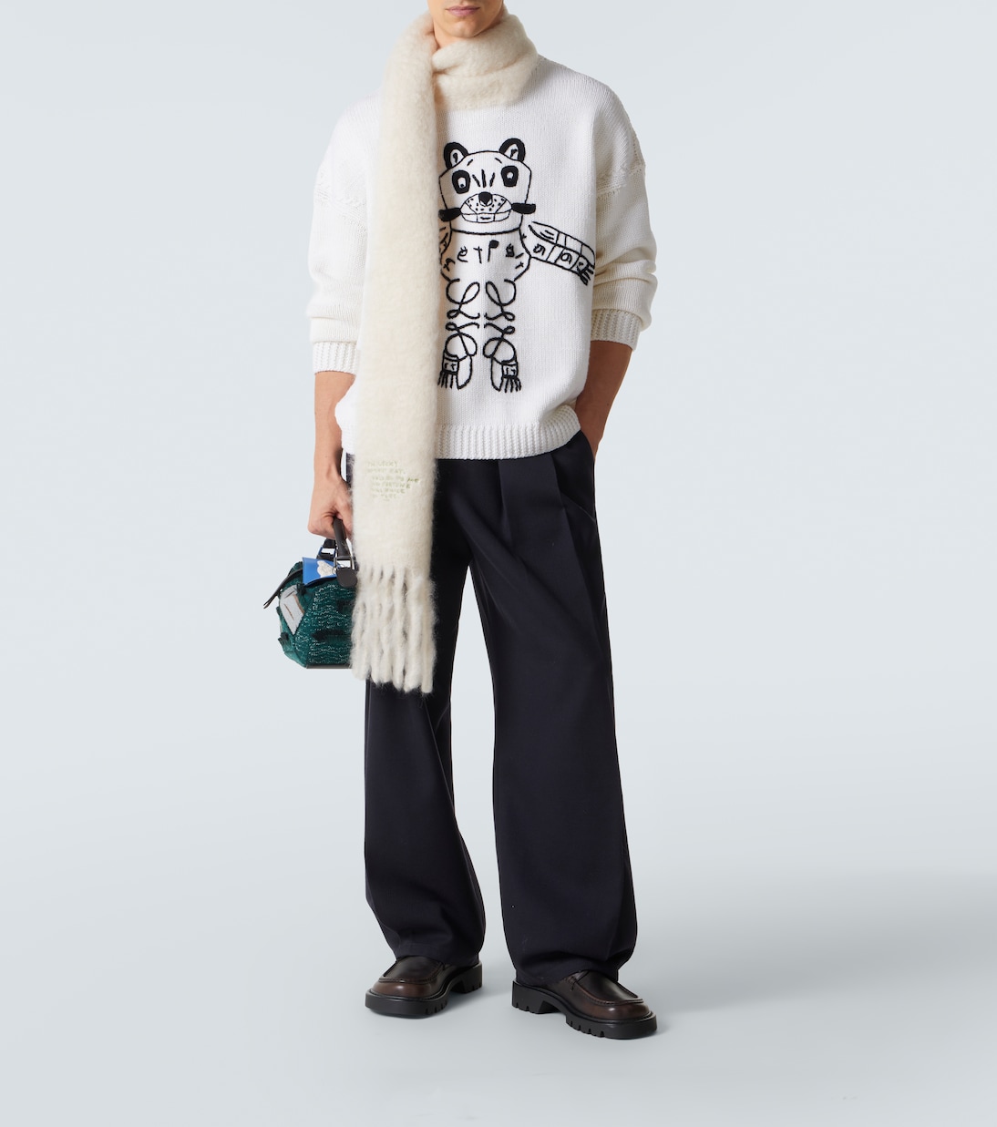x Louis Wain embroidered wool sweater | Loewe
