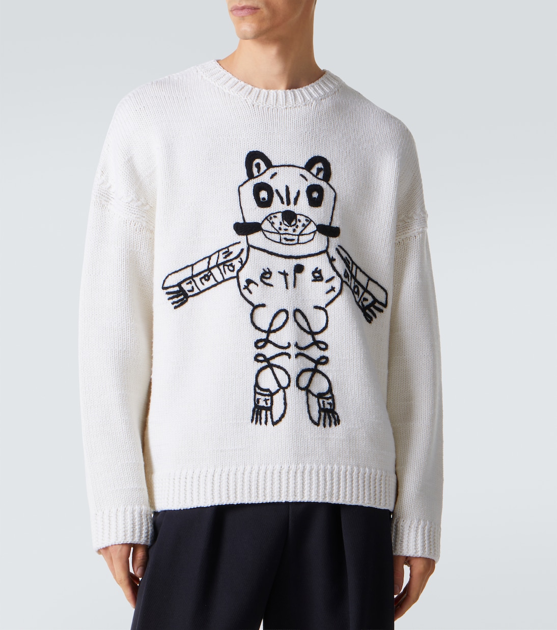 x Louis Wain embroidered wool sweater | Loewe