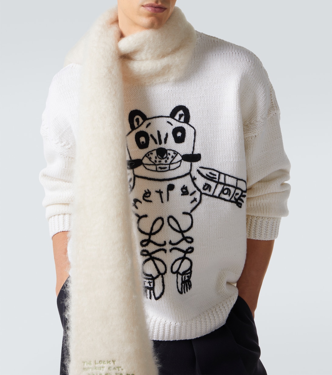 x Louis Wain embroidered wool sweater | Loewe