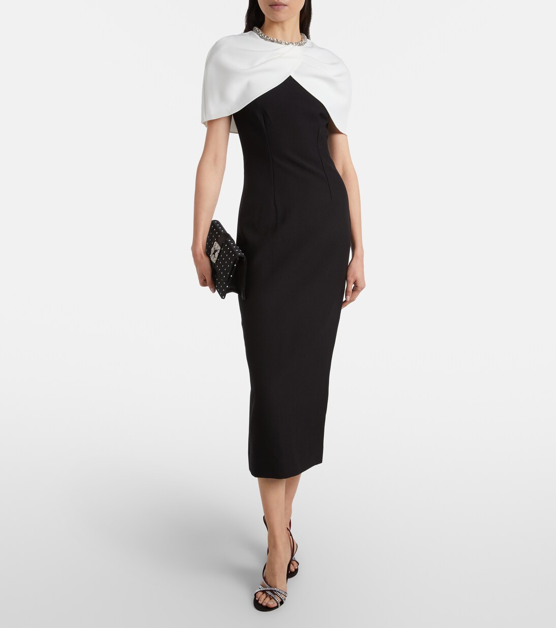 Crystal-embellished crêpe cocktail dress | Roland Mouret