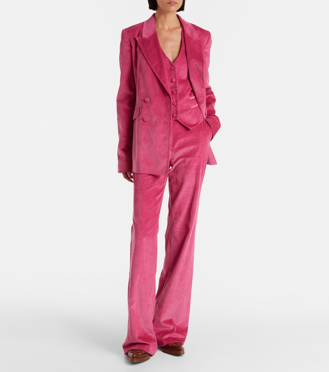 Vesta棉质灯芯绒微喇裤装 | Gabriela Hearst