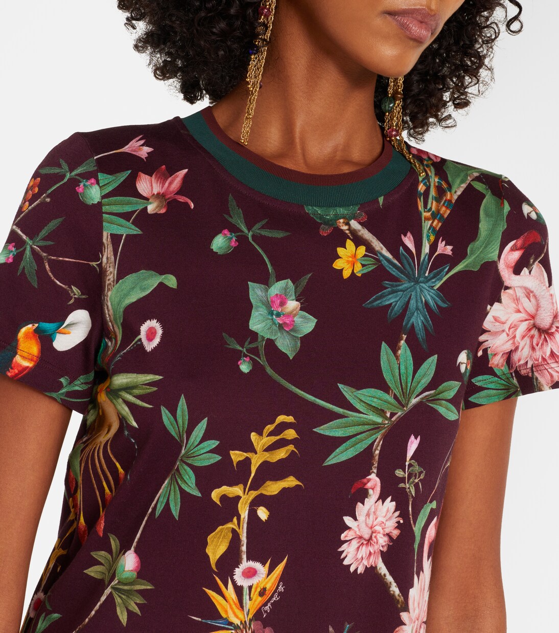 Sporty Swing 플로럴 코튼 미디 드레스 | La DoubleJ