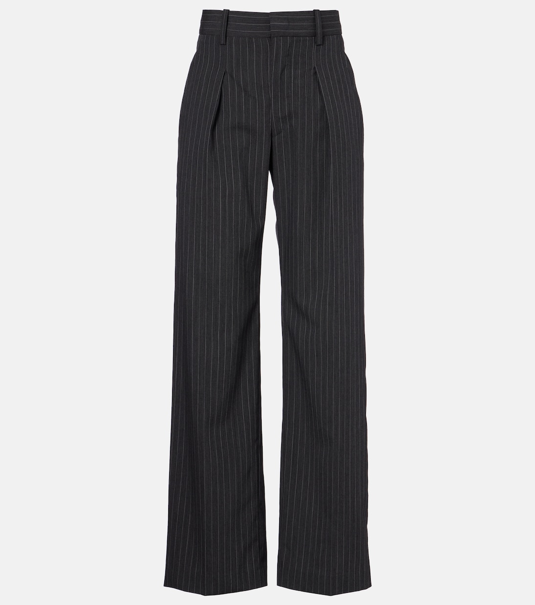 Pantalon droit rayé en laine mélangée | Isabel Marant