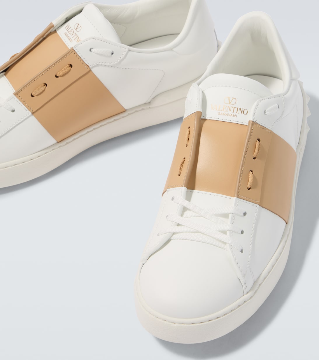 Open leather sneakers | Valentino Garavani