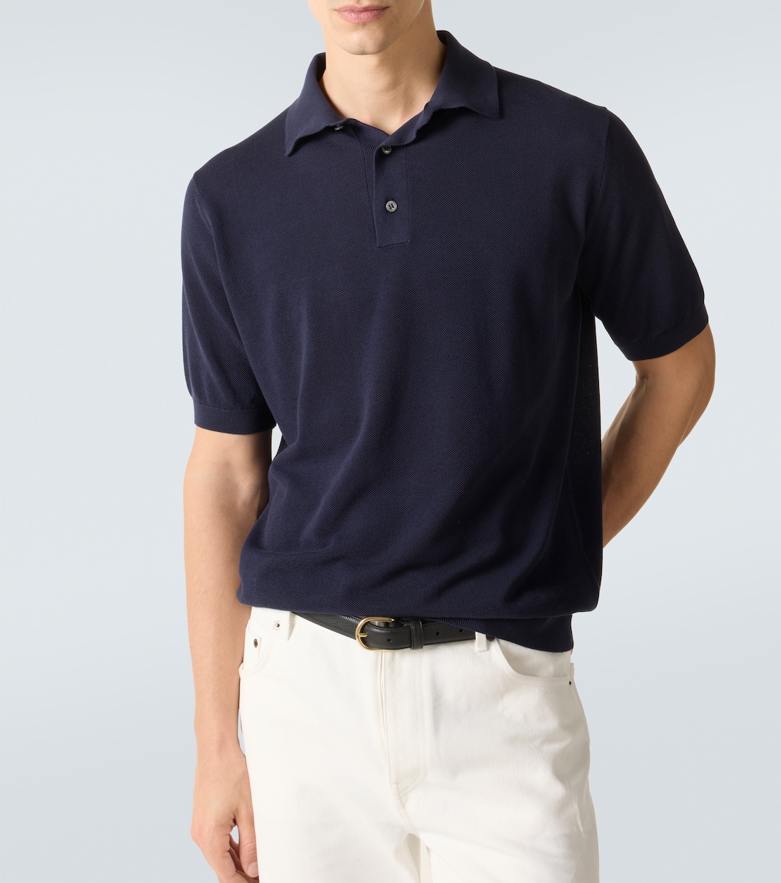 Polo de piqué de algodón | Lardini