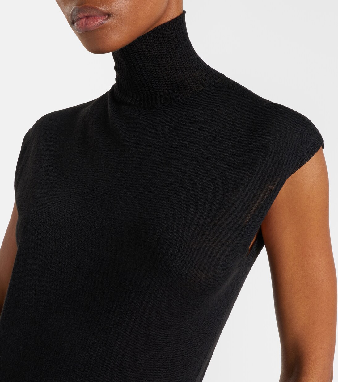 Virgin wool turtleneck top | Rick Owens