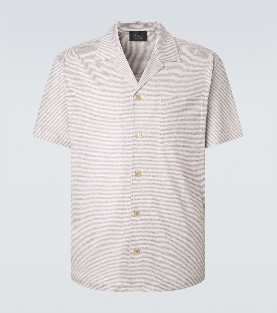 Striped linen and cotton shirt | Brioni