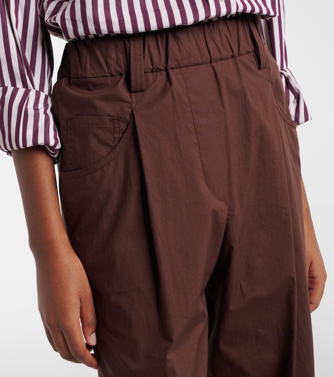 بنطلون بقصة مستقيمة من القطن Monili | Brunello Cucinelli