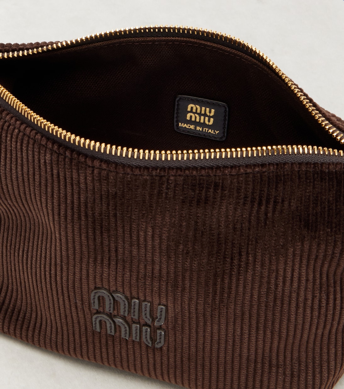 Bolso al hombro de pana de algodón | Miu Miu