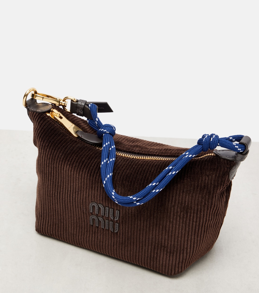 Bolso al hombro de pana de algodón | Miu Miu
