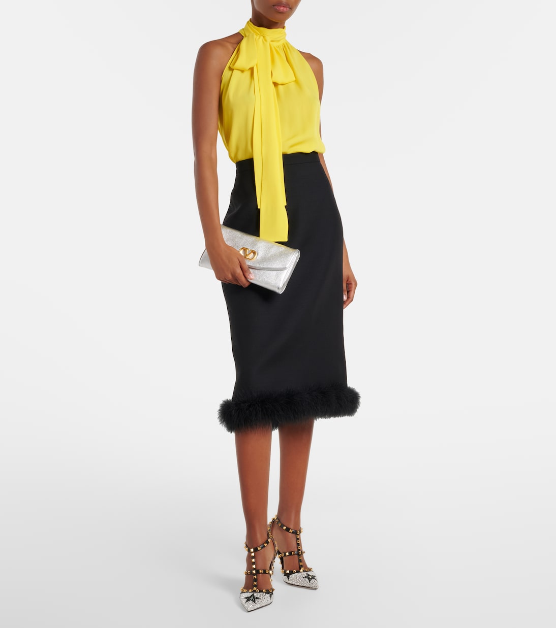 DeVain Small metallic leather shoulder bag | Valentino Garavani