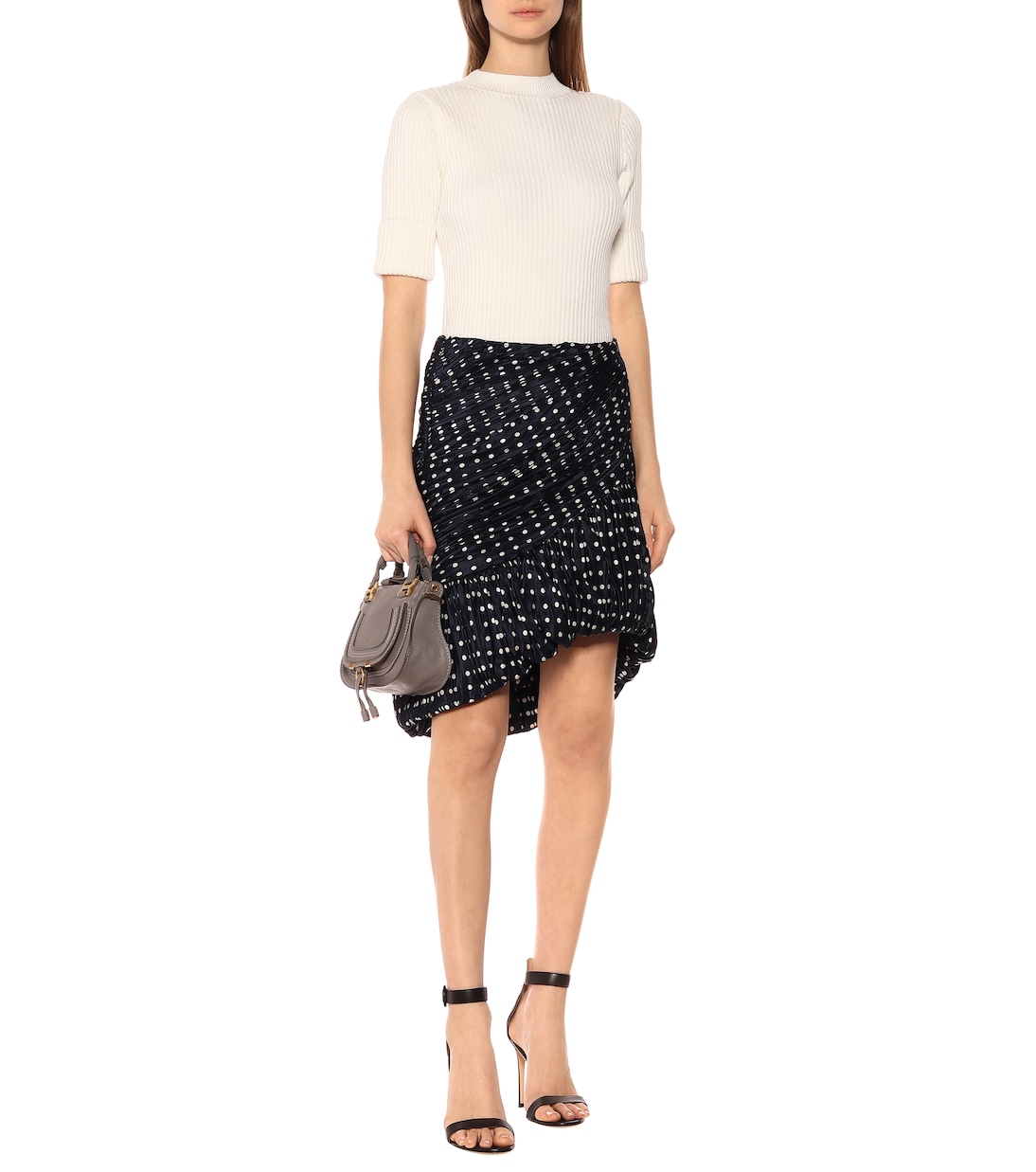 Gonna a pois in seta | Tory Burch