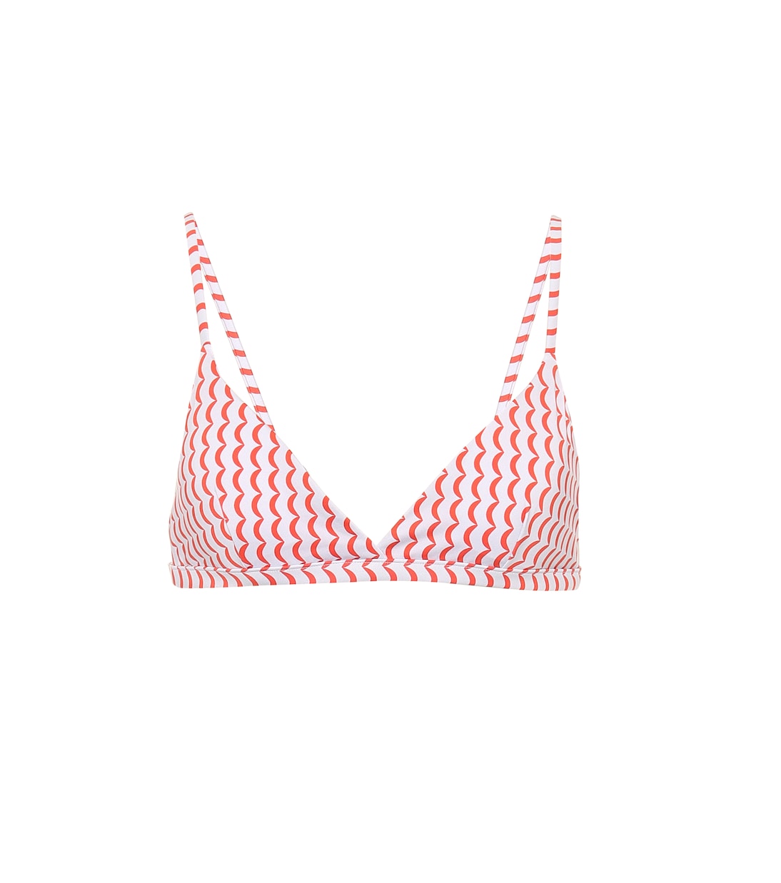 Genoa wave-print bikini top | Asceno