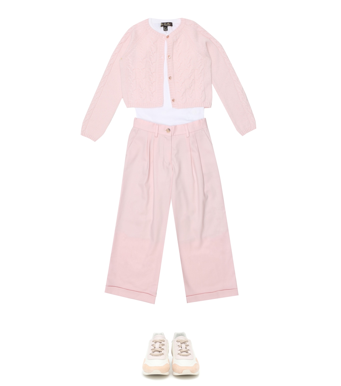 Downy Cables cashmere cardigan | Loro Piana Kids