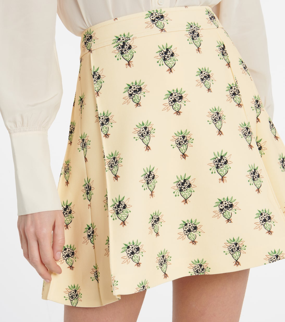 Minifalda de crepé floral | Chloé
