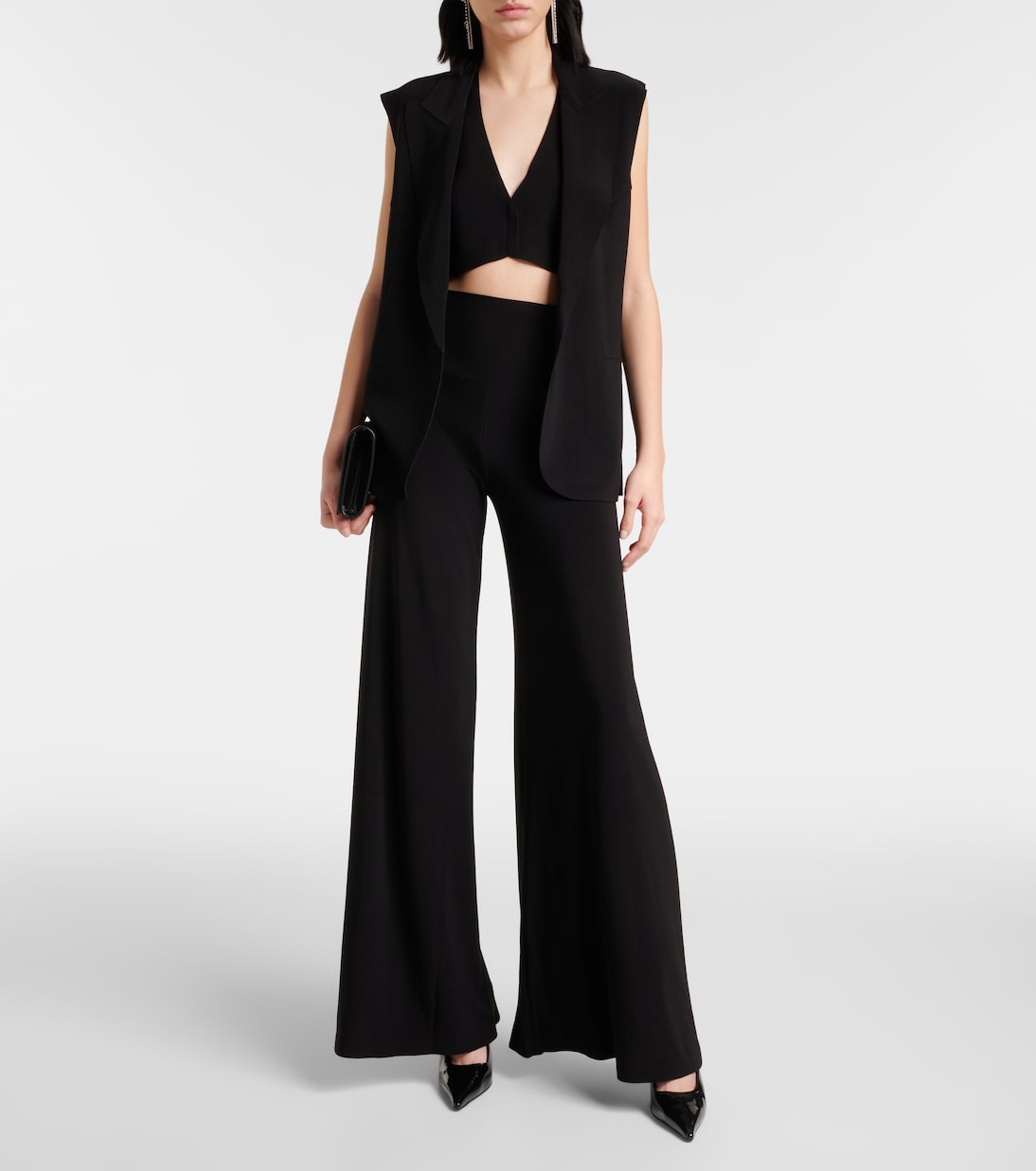 Elephant jersey wide-leg pants | Norma Kamali