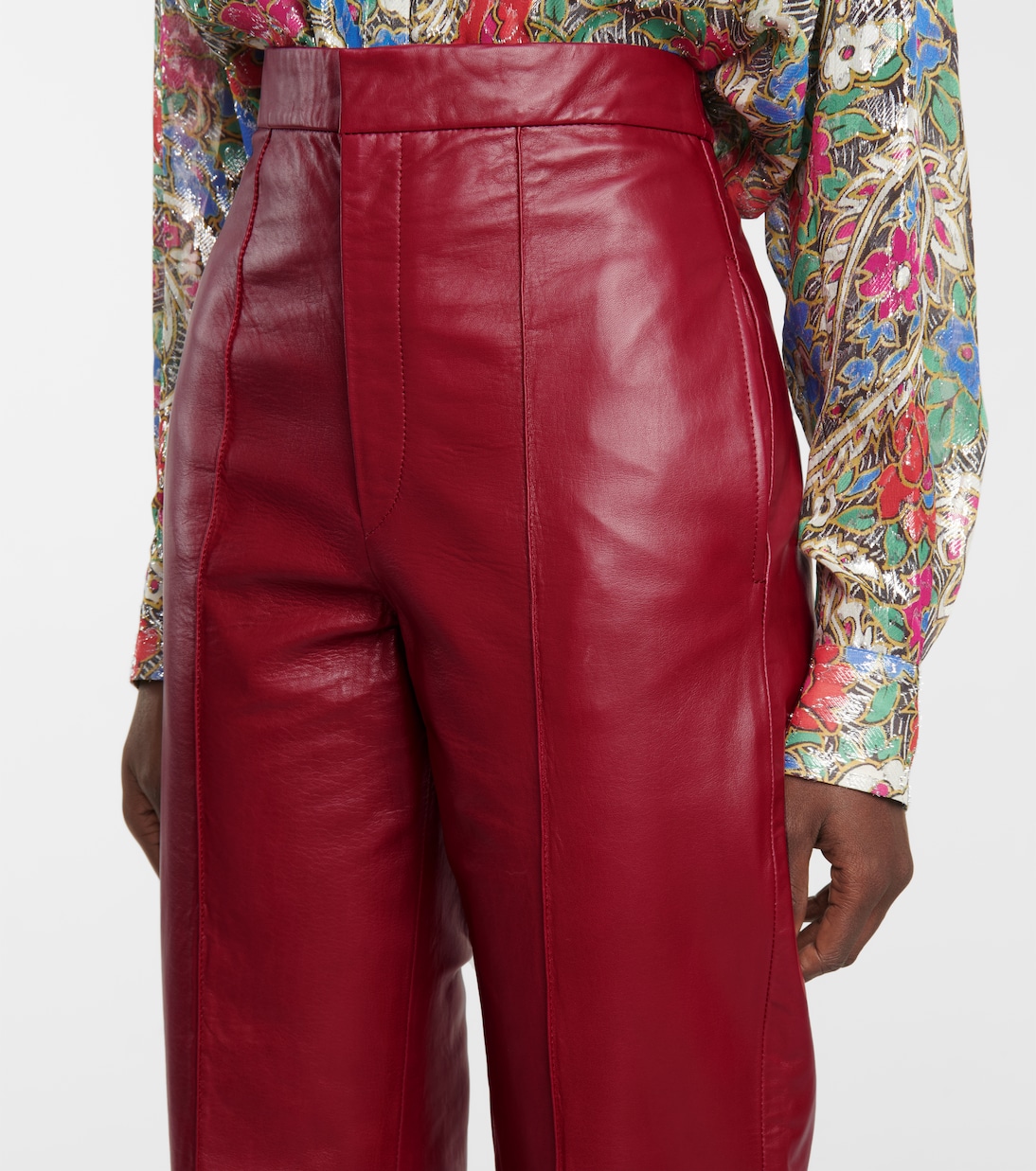 High-Rise-Hose Bilirokia aus Leder | Isabel Marant