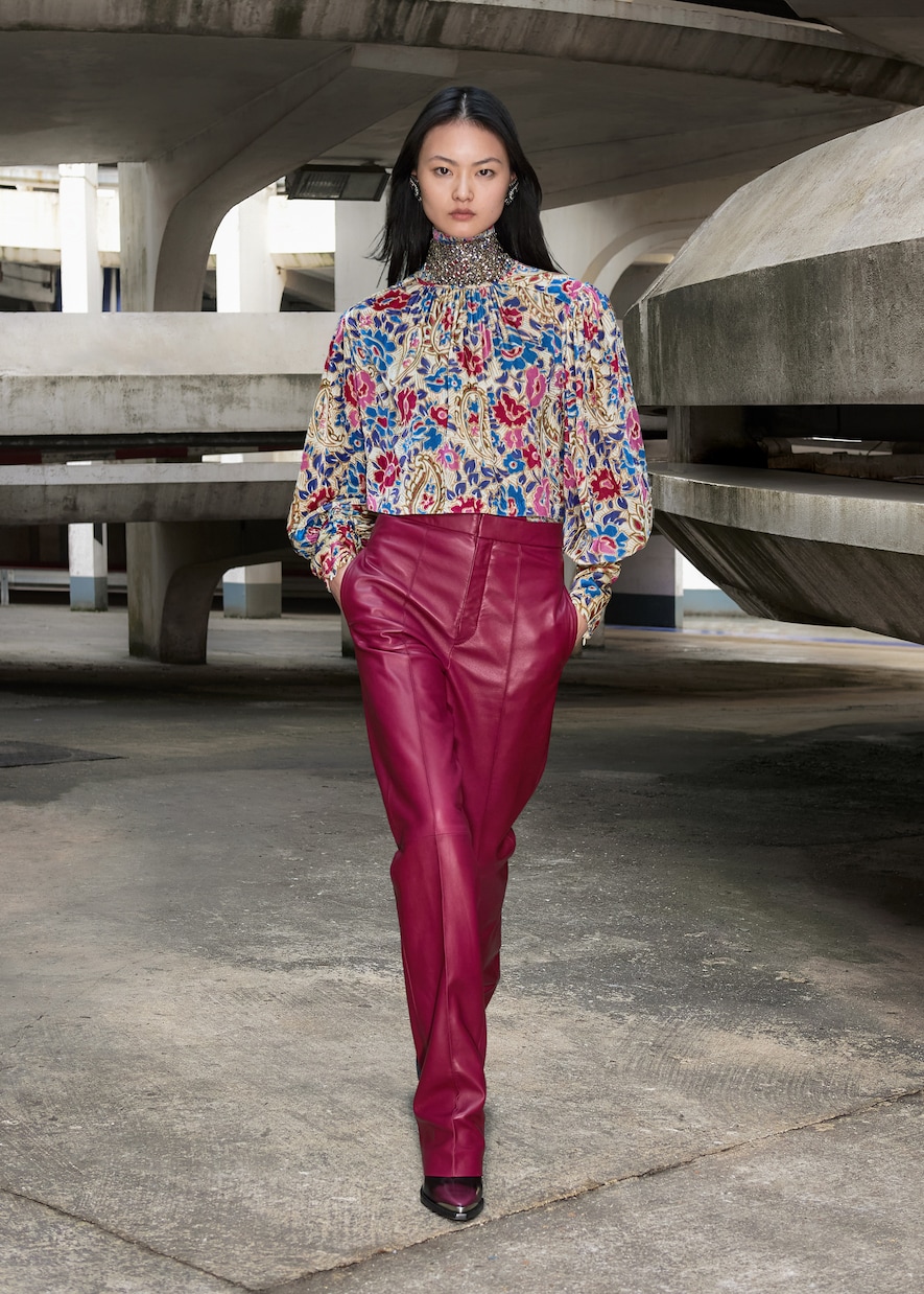 High-Rise-Hose Bilirokia aus Leder | Isabel Marant