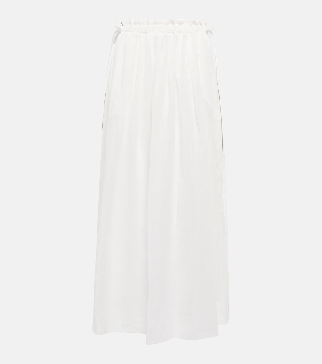 Falda larga en organza de algodón | Brunello Cucinelli