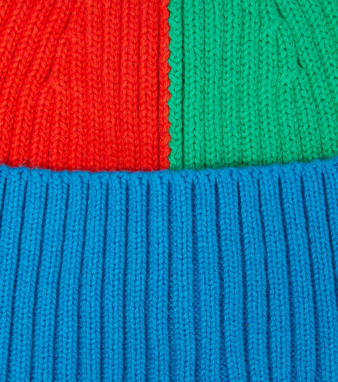 Colorblocked cotton and wool beanie | Stella McCartney Kids