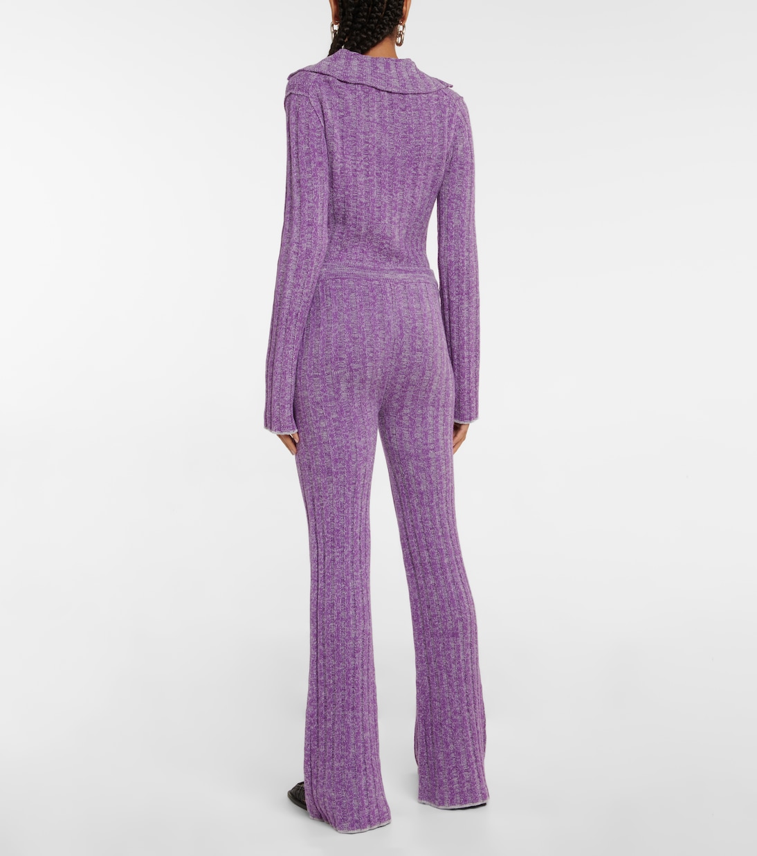 Pantalones flared en mezcla de lana | Acne Studios