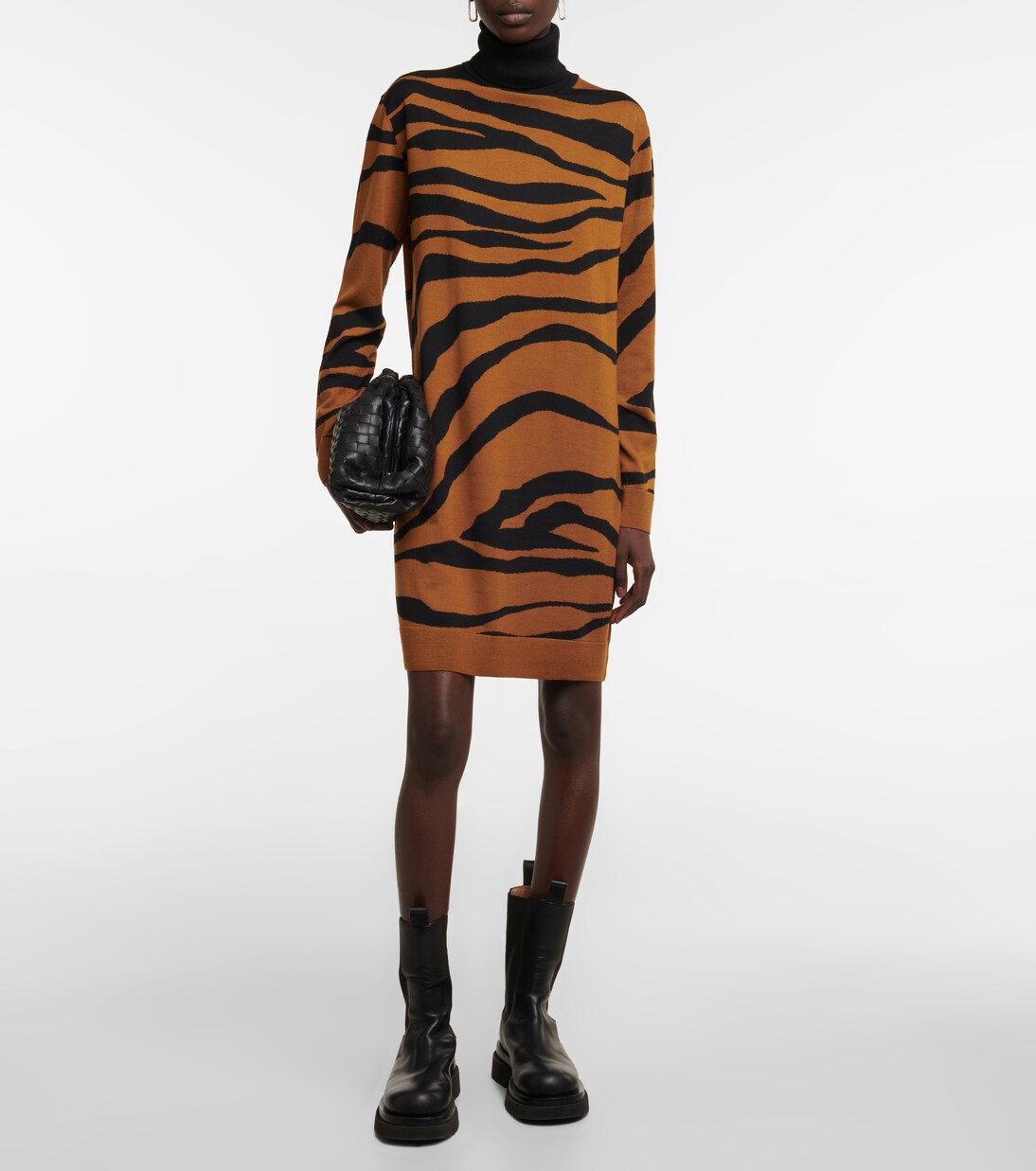 Zebra-print wool sweater dress | Dries Van Noten
