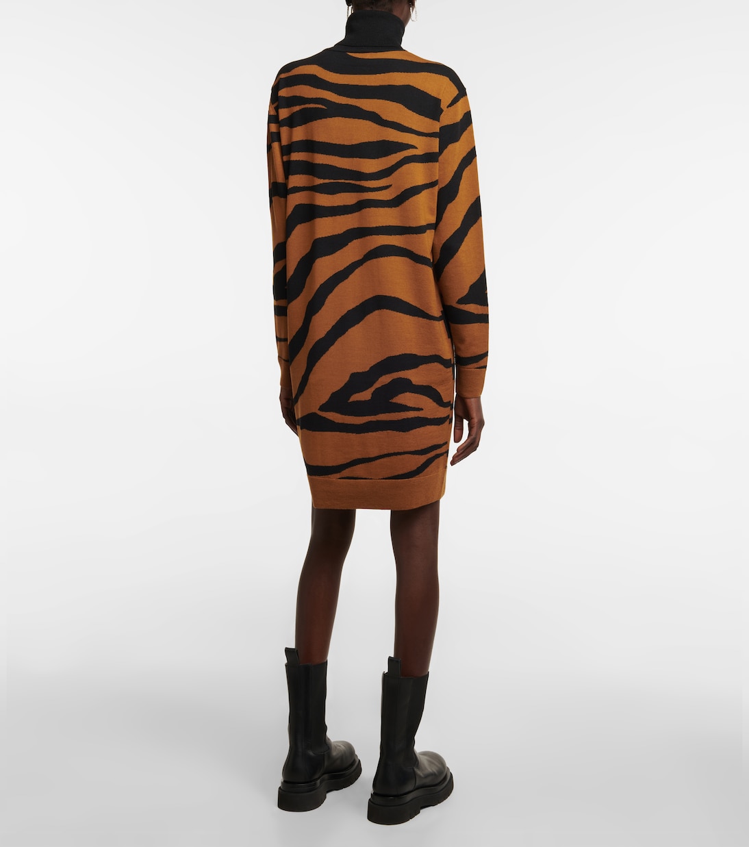 Zebra-print wool sweater dress | Dries Van Noten