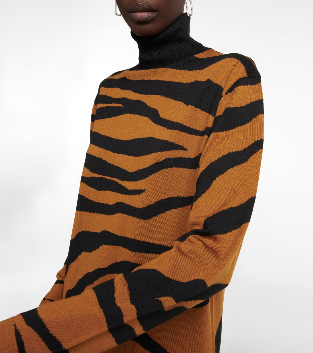 Zebra-print wool sweater dress | Dries Van Noten