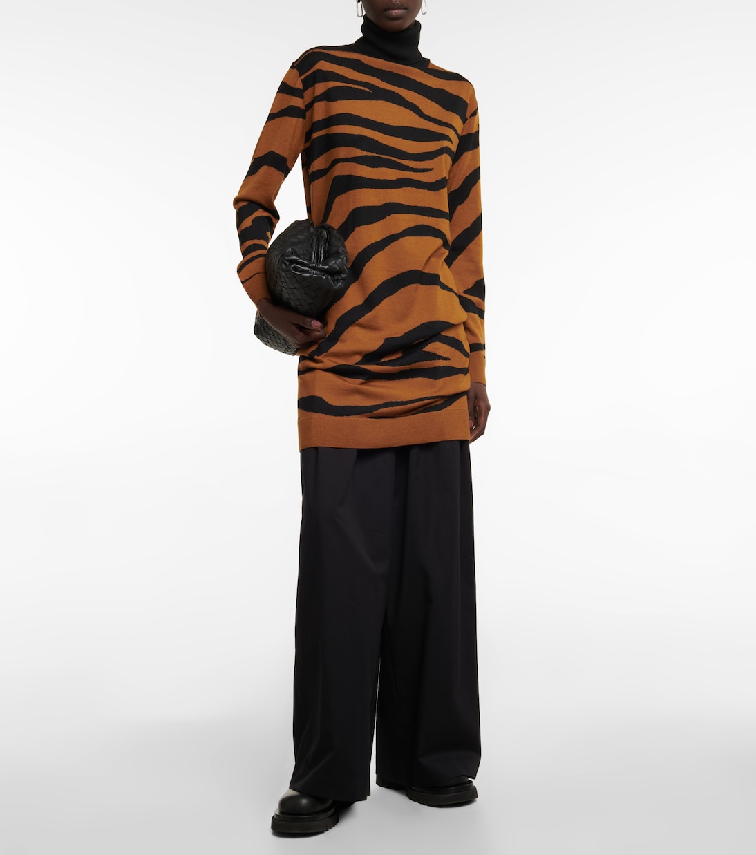 Zebra-print wool sweater dress | Dries Van Noten