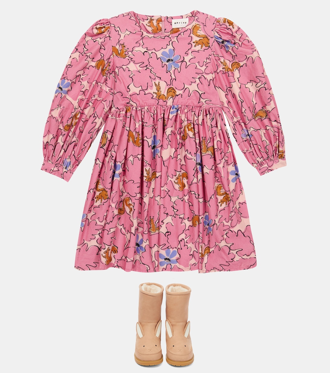 Radar Squirrel printed cotton dress | Morley