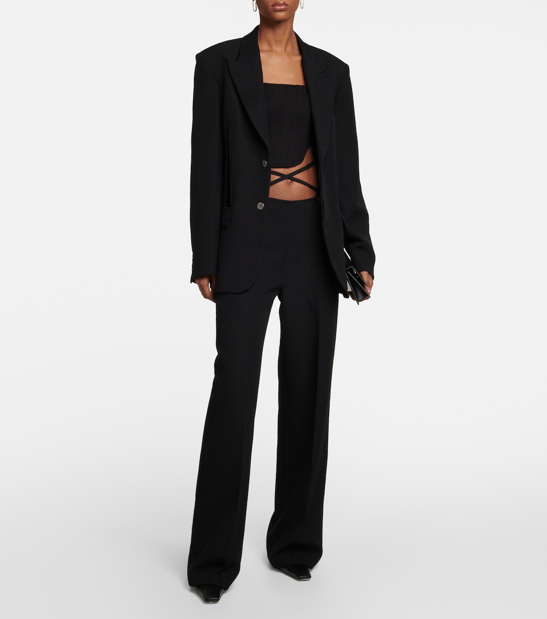 Pantalon droit en laine mélangée | Dion Lee