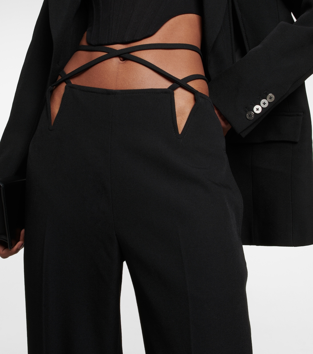Pantalon droit en laine mélangée | Dion Lee