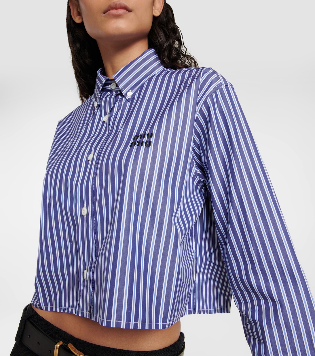 Cropped-Hemd aus Baumwolle | Miu Miu
