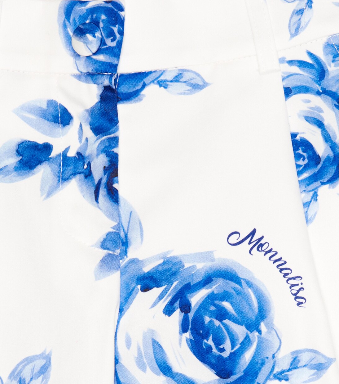 Pantaloni in cotone a gamba larga | Monnalisa