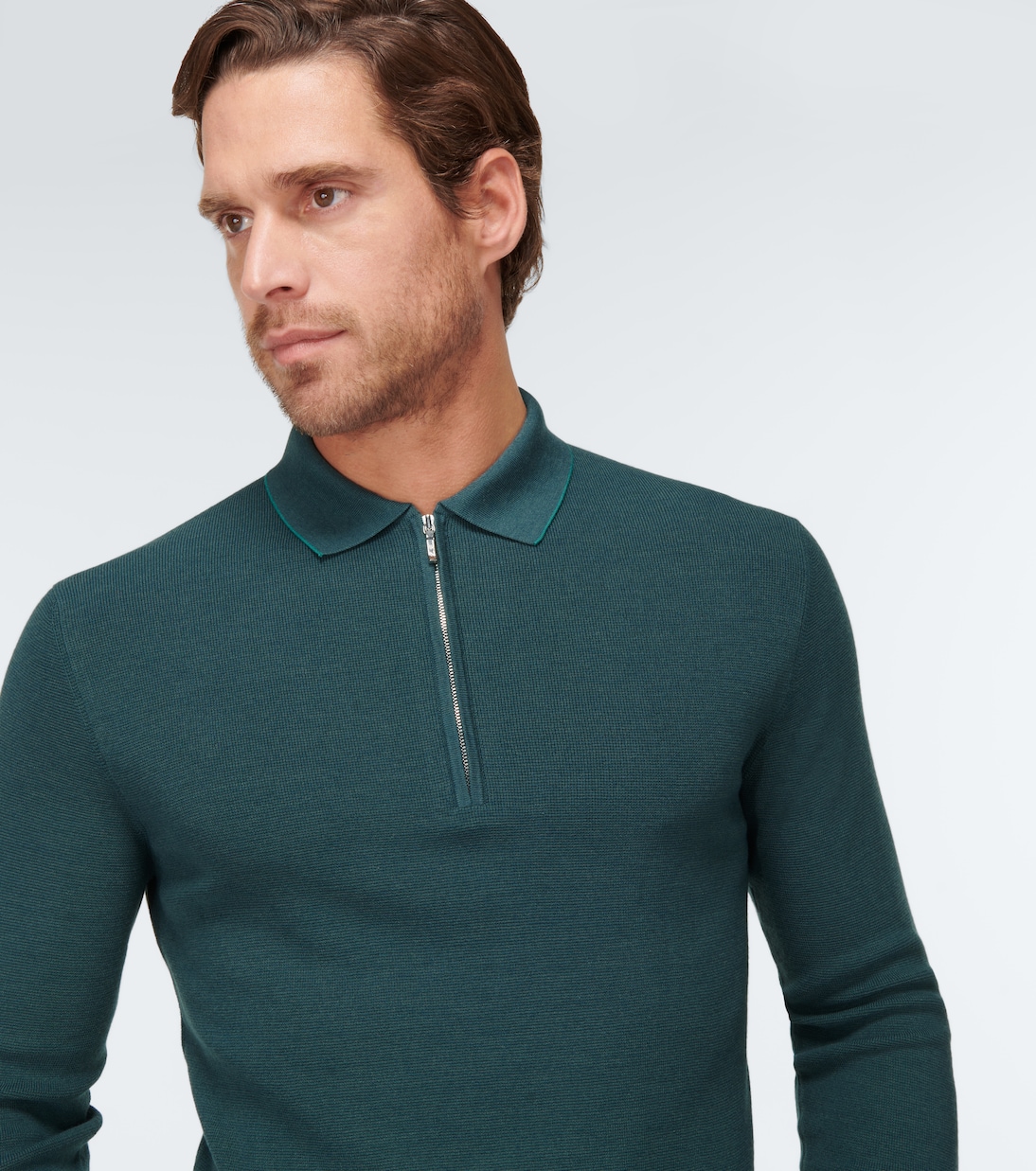 Polo Zip Ridge in lana e seta | Loro Piana