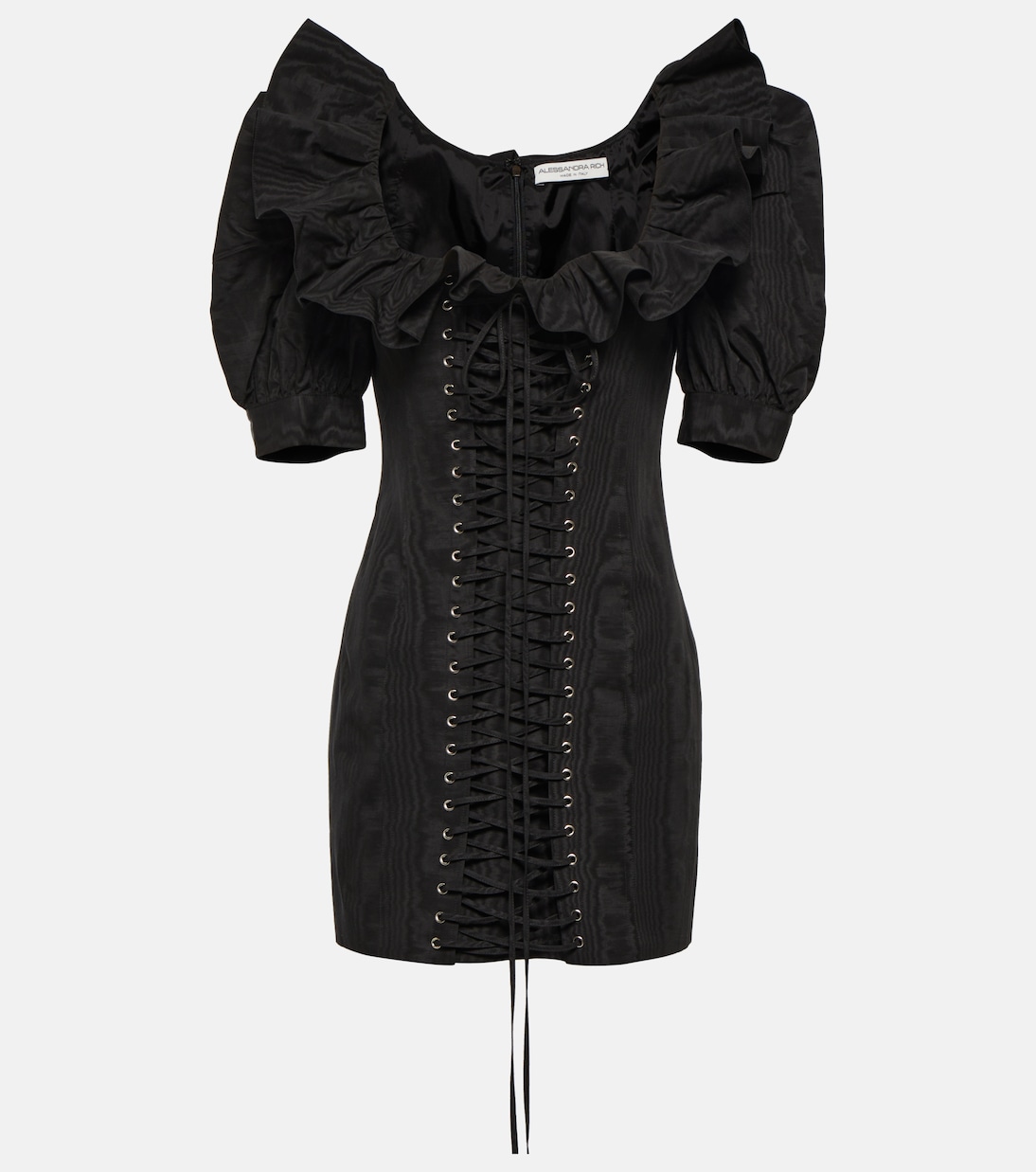 Ruffled puff-sleeve minidress | Alessandra Rich