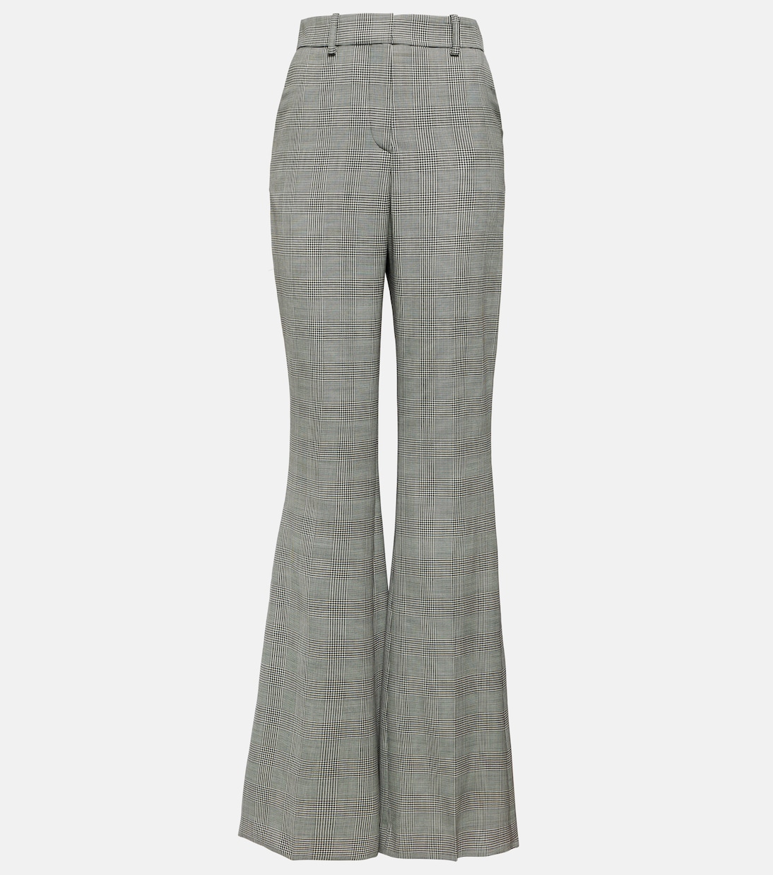 Checked wool flared pants | Balmain