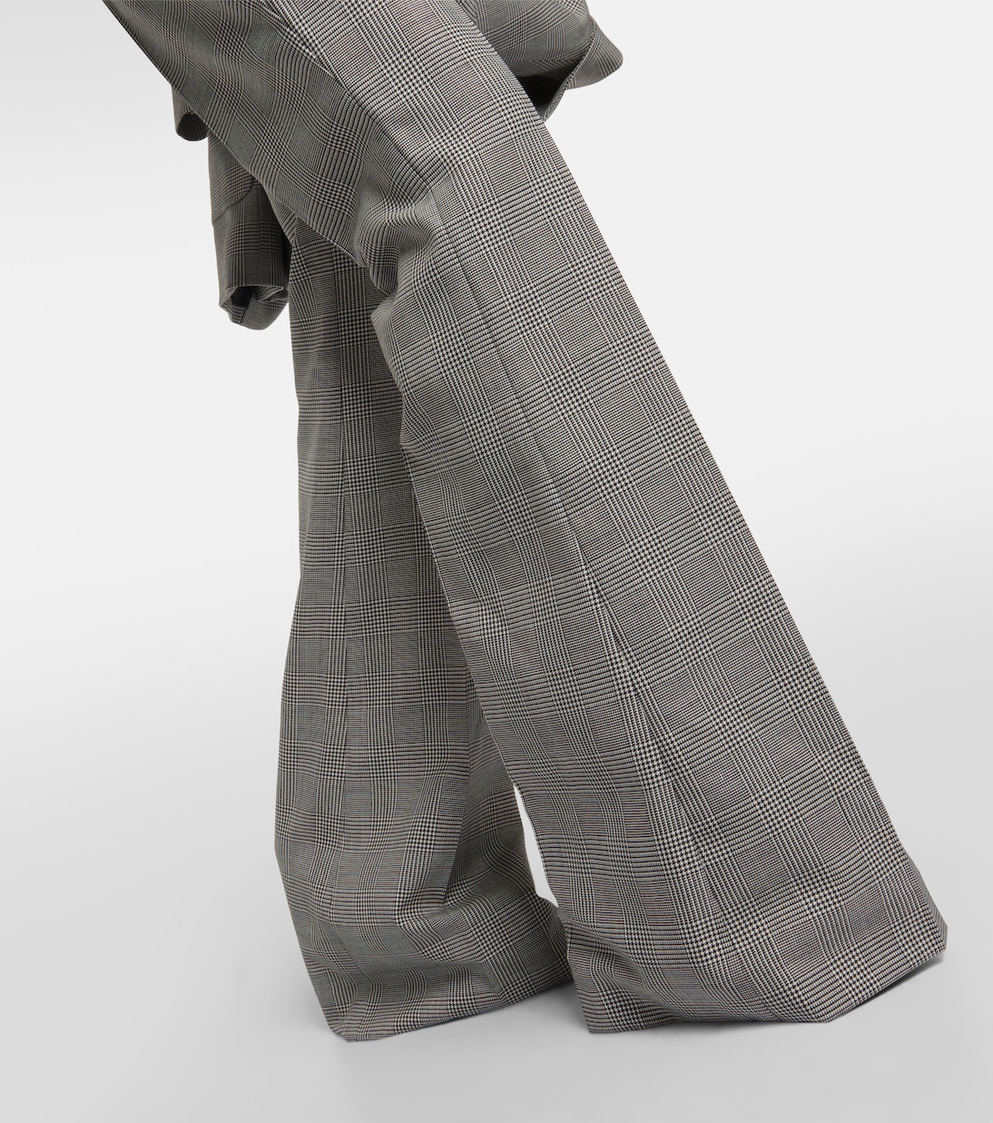 Checked wool flared pants | Balmain