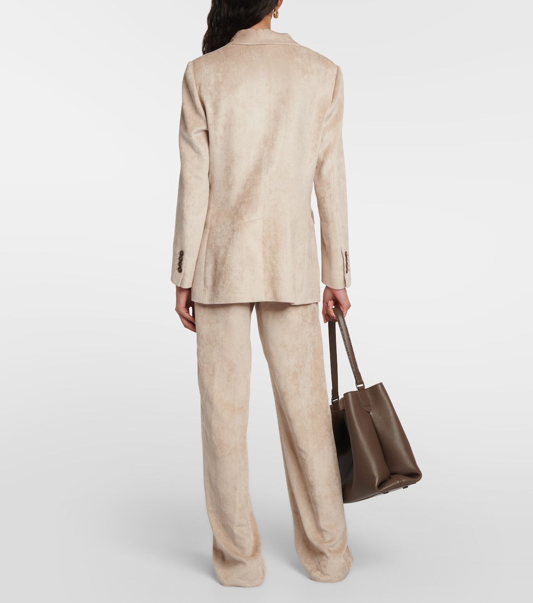 Double-breasted corduroy velvet blazer | Brunello Cucinelli