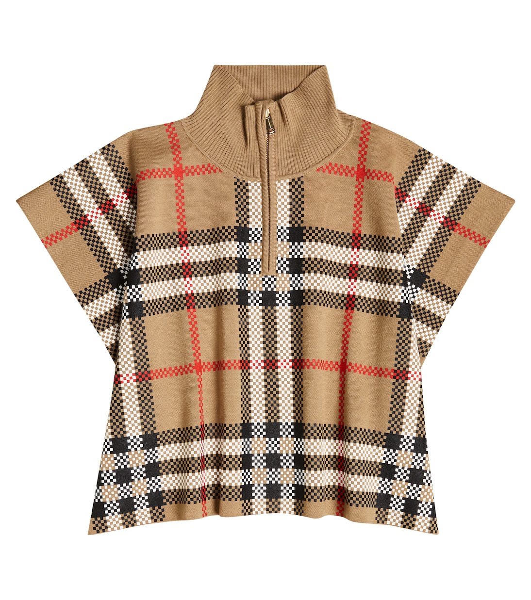 Ginny checked wool-blend poncho | Burberry Kids