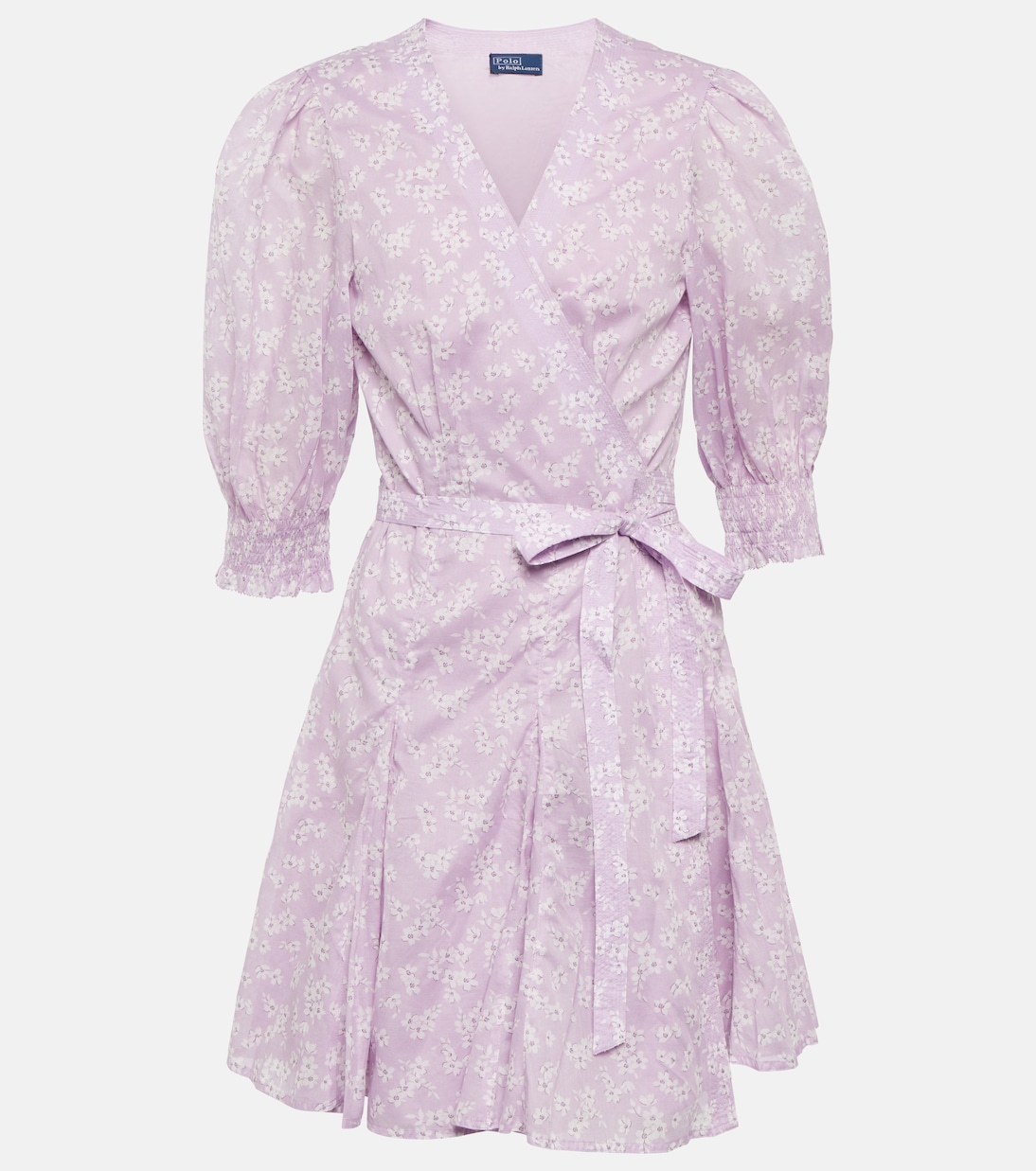 Floral cotton wrap minidress | Polo Ralph Lauren