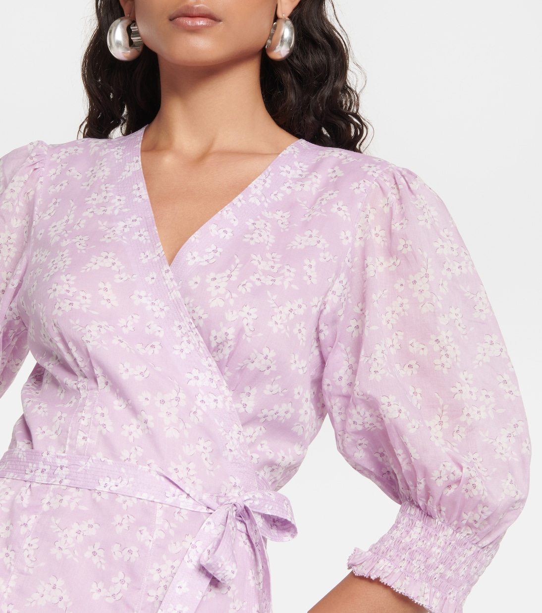 Floral cotton wrap minidress | Polo Ralph Lauren